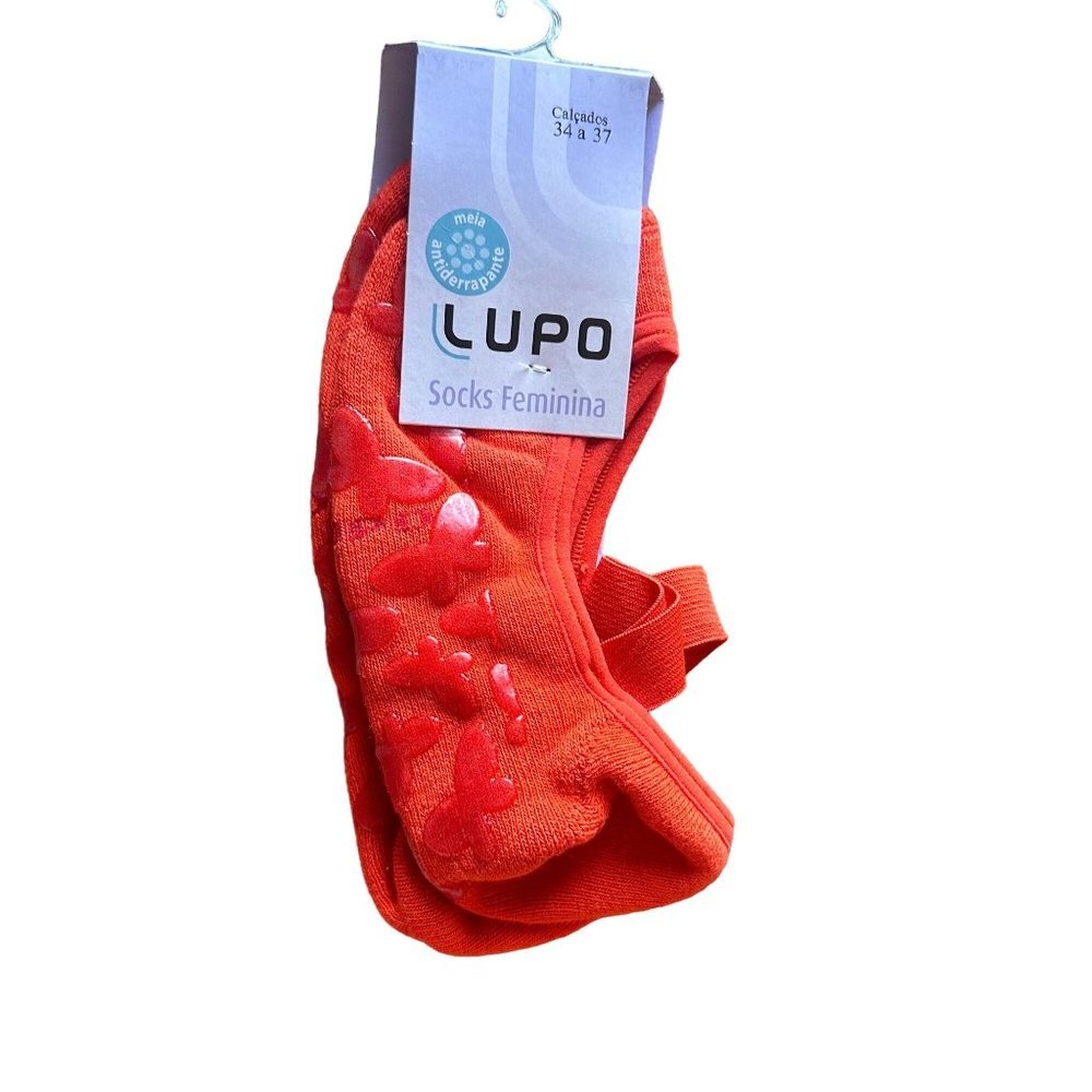 Lupo Sport Women Non-Slip Grippy‎ Butterfly Yoga Pilates Barre Socks Shoe 4-6.5